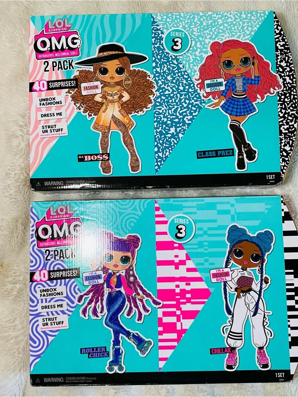 L.O.L. Surprise! Teal and Pink Series 3 Bo$$ Class Prez Chillax Roller